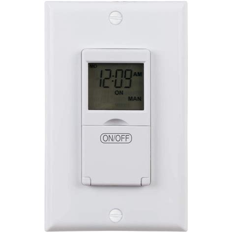 BN-LINK 7 Day Programmable In-Wall Timer Switch for Lights, fans and Motors, Single Pole and 3 ...