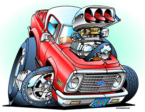 Found on Bing from www.kurbsidekustoms.com | Cool car drawings, Truck art, Car cartoon