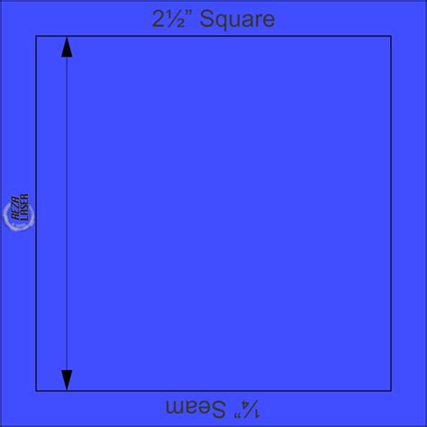 Square 2 1/2 Inch – Acrylic Template – SOLID with 1/4 Inch Seam Allowance - Maree St Clair Quilts