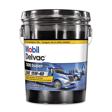 Mobil Delvac™ 1300 Super 15W40 Heavy-Duty Conventional Diesel Engine/Motor Oil, 18.9-L ...