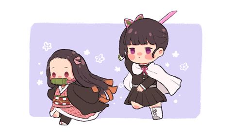 Chibi Kanao chasing Nezuko | Demon Slayer: Kimetsu no Yaiba | Anime ...