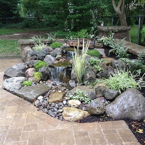 Landscape Garden Design, Waterfalls Water Feature, Patio, Sitting Wall ...