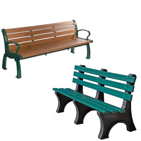 Commercial Recycled Plastic Park Benches | National Outdoor Furniture