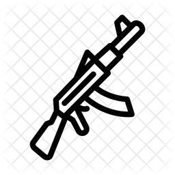 Rifle Icon - Download in Line Style