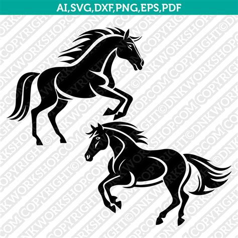 Mustang Horse SVG Mascot Cut File Cricut Clipart Silhouette Png ...