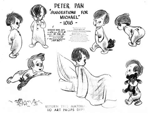 Original Disney Sketches Peter Pan