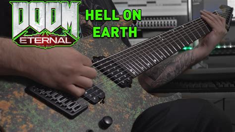 DOOM Eternal (OST) - Hell On Earth (Mick Gordon) // 8 String Guitar Cover Acordes - Chordify