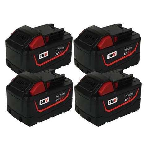 For Milwaukee 18V Battery 9Ah Replacement | M 18 Batteries 4 Pack ...