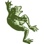 Frog on stool | Free SVG