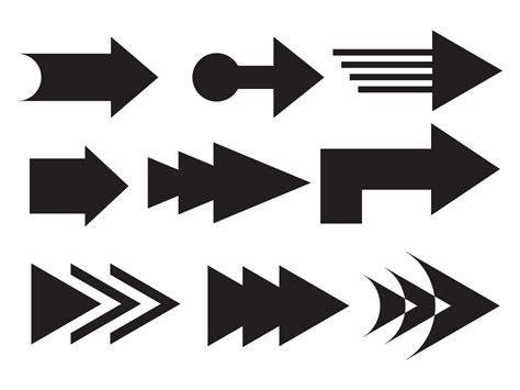 Set of flat arrows icon. black arrow sign vector. for concept design ...