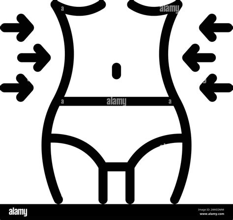 Skinny belly icon outline vector. Sport body shape. Fitness healthy lifestyle Stock Vector Image ...