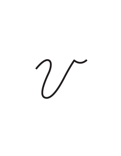 Free Cursive Letters Printable: Capital V