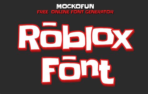 Roblox Font Generator - MockoFUN