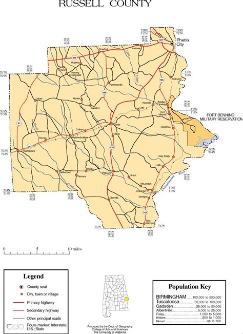 Maps of Russell County