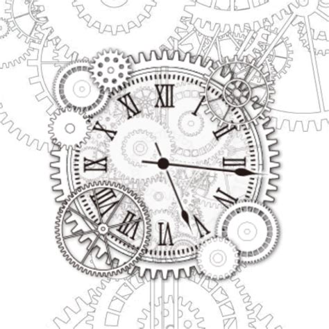 Simple Steampunk Clock Drawing : A gorgeous, large clock that makes a statement and draws the ...