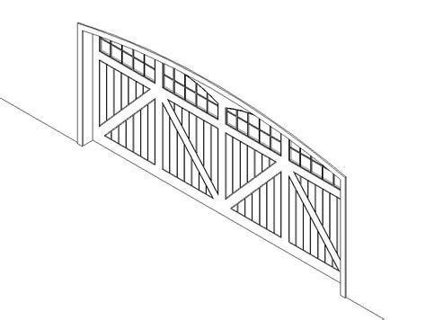 Garage Door with Arched Header Revit family | BIM Library