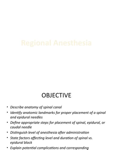 Regional Anesthesia | PDF | Vertebra | Anesthesia