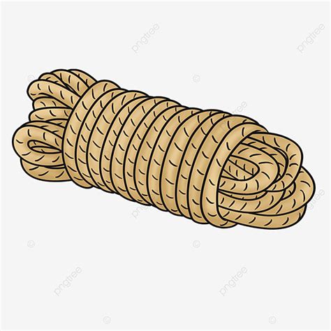 Rope Bundle Clipart PNG Images, A Bundle Of Yellow Climbing Rope ...