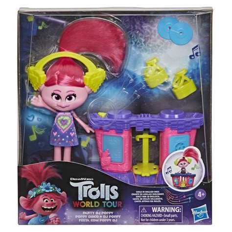 Trolls World Tour Party DJ Poppy Fashion Doll with Musical DJ Station