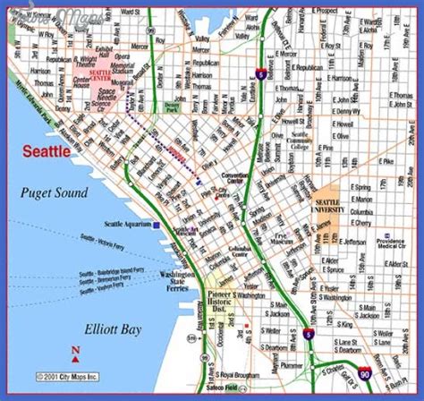 Seattle Map Tourist Attractions - ToursMaps.com