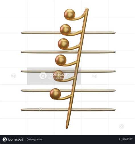 Music Demisemihemidemisemiquaver note 3D Icon download in PNG, OBJ or Blend format