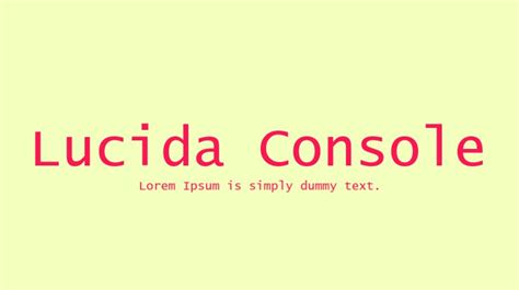 Lucida Console Font : Download Free for Desktop & Webfont