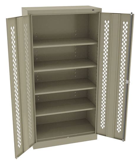 TENNSCO Commercial Storage Cabinet, Sand, 72 in H X 36 in W X 18 in D, Assembled - 39FR76|7218 ...