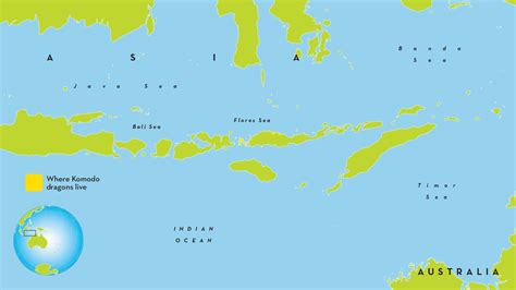 Komodo Dragon Habitat Map