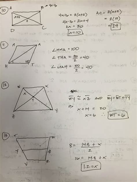 Honors Geometry - Vintage High School: Chapter 6: Quadrilaterals Test ...