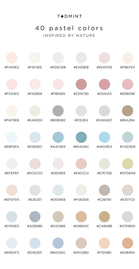 8 Pastel Color Palettes Inspired by Nature — TADMINT — Design Resource ...