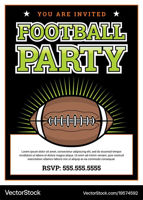 Football Party Invitation Template | Awesome Design Layout Templates