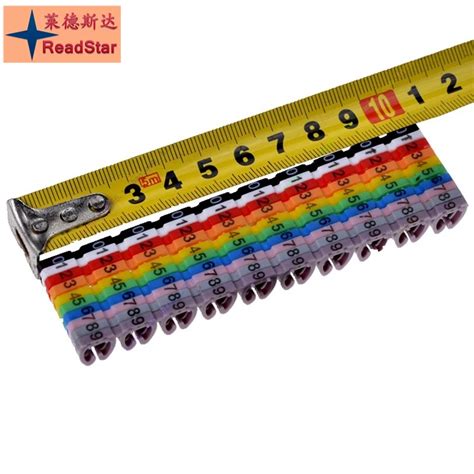 [ReadStar]100PCS/LOT 7mm CAT6 network cable number marker clip 0 9 ...