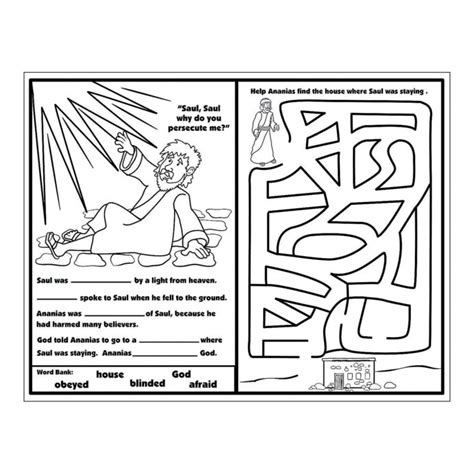 Paul On The Road To Damascus Coloring Page ~ Coloring Pages