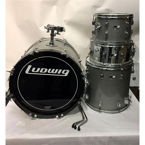 Vintage Ludwig 1980s 4 Piece Drum Kit Gray | Musician's Friend