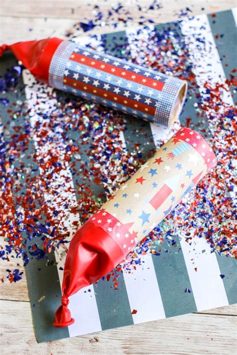 4th of July DIY Confetti Poppers - About a Mom