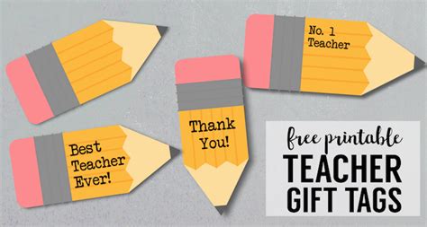 Free Printable Teacher Gift Tags {Pencil} - Paper Trail Design