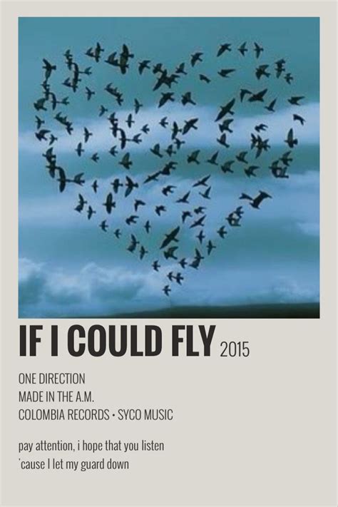 if i could fly 1d poster | One direction posters, One direction music, One direction photos