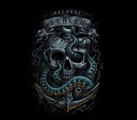 Kraken on Behance | Kraken tattoo, Pirate tattoo, Pirate skull tattoos