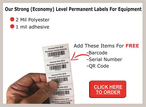 Permanent Labels For Equipment | Strong Asset Tags