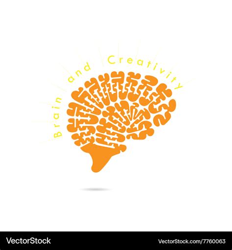 Creative brain abstract logo design Royalty Free Vector