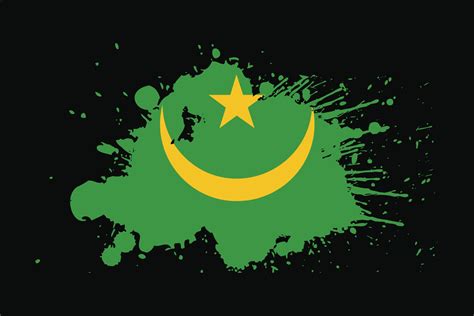 Mauritania Flag With Grunge Effect Design 3361505 Vector Art at Vecteezy