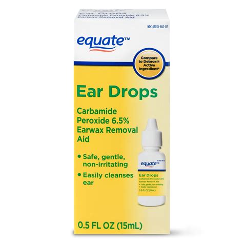 Equate Ear Drops Earwax Removal Aid, 0.5 fl oz - Walmart.com