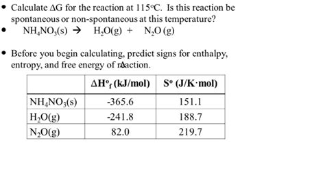 Solved Calculate Delta G for the reaction at 115 degree C. | Chegg.com