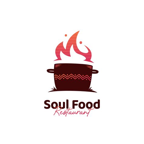 Soul food kitchen logo with hot pot logo icon and african ethnic pattern 4854370 Vector Art at ...