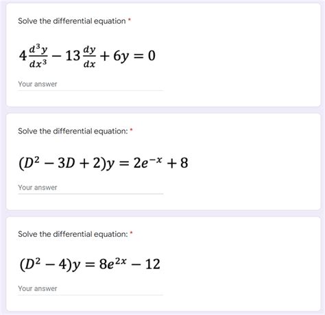 Solved Higher Order Differential Equations Choose the | Chegg.com