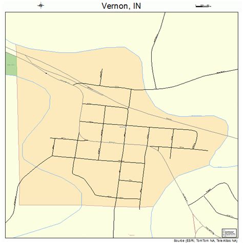 Vernon Indiana Street Map 1878902