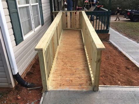 Wooden Wheelchair Ramp Installation Asheville, NC - NSM