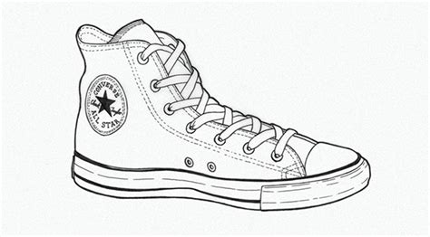 Converse Shoe Sketch at PaintingValley.com | Explore collection of ...