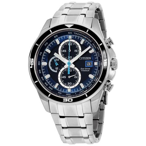 CITIZEN - Citizen TI+IP Chronograph Eco-Drive Blue Dial Men's Watch CA0349-51L - Walmart.com ...