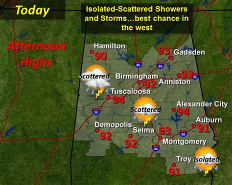 Sunny but cooler: High of 93 expected in Montgomery area Monday (video ...